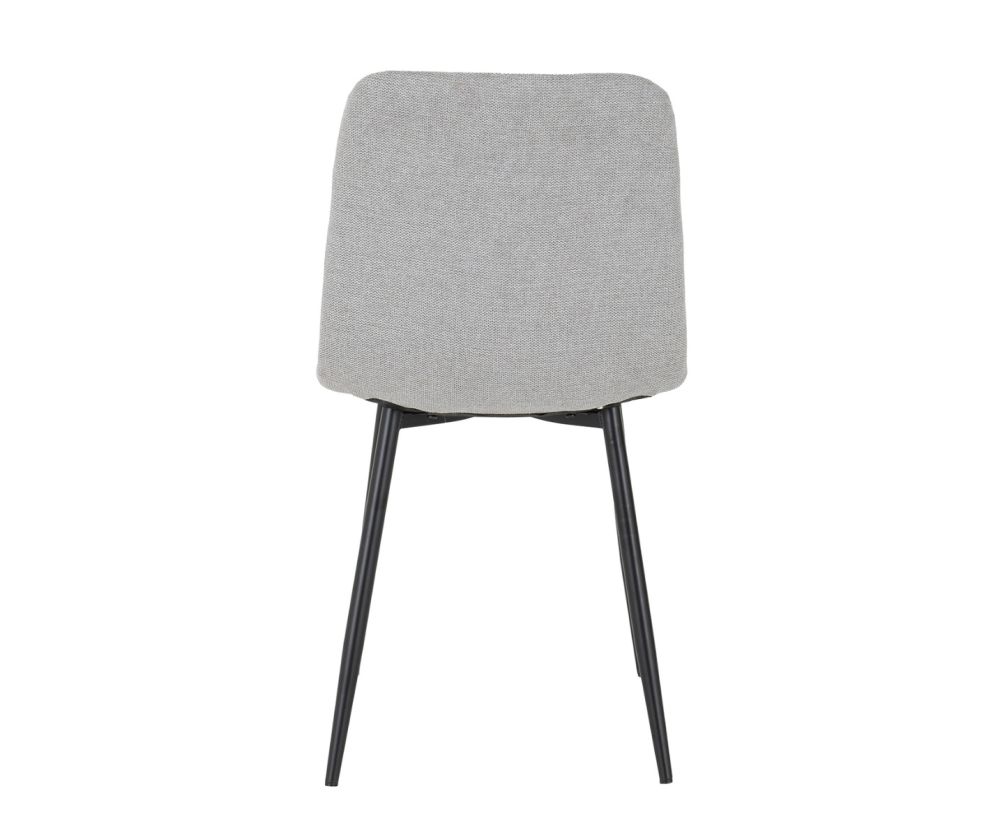  Seconique Furniture Fenton Light Grey Suede Fabric Dining Chair in Pair