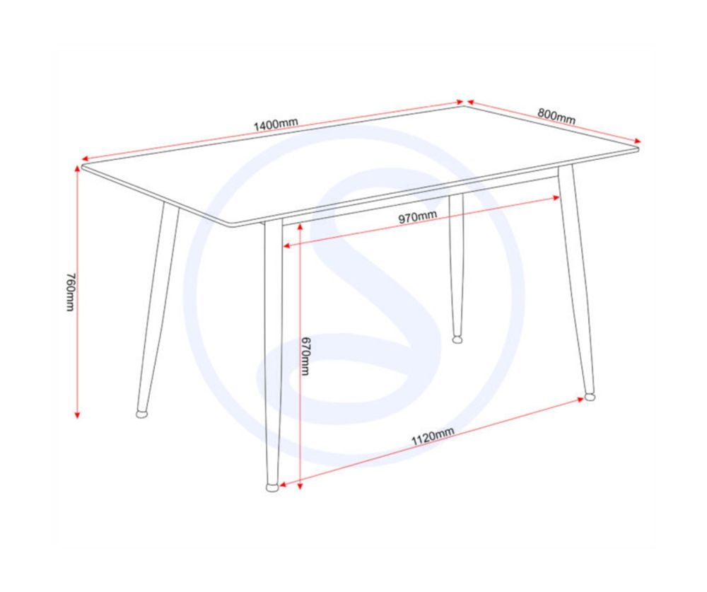 Seconique Furniture Fenton White Marble Stone Effect Dining Table