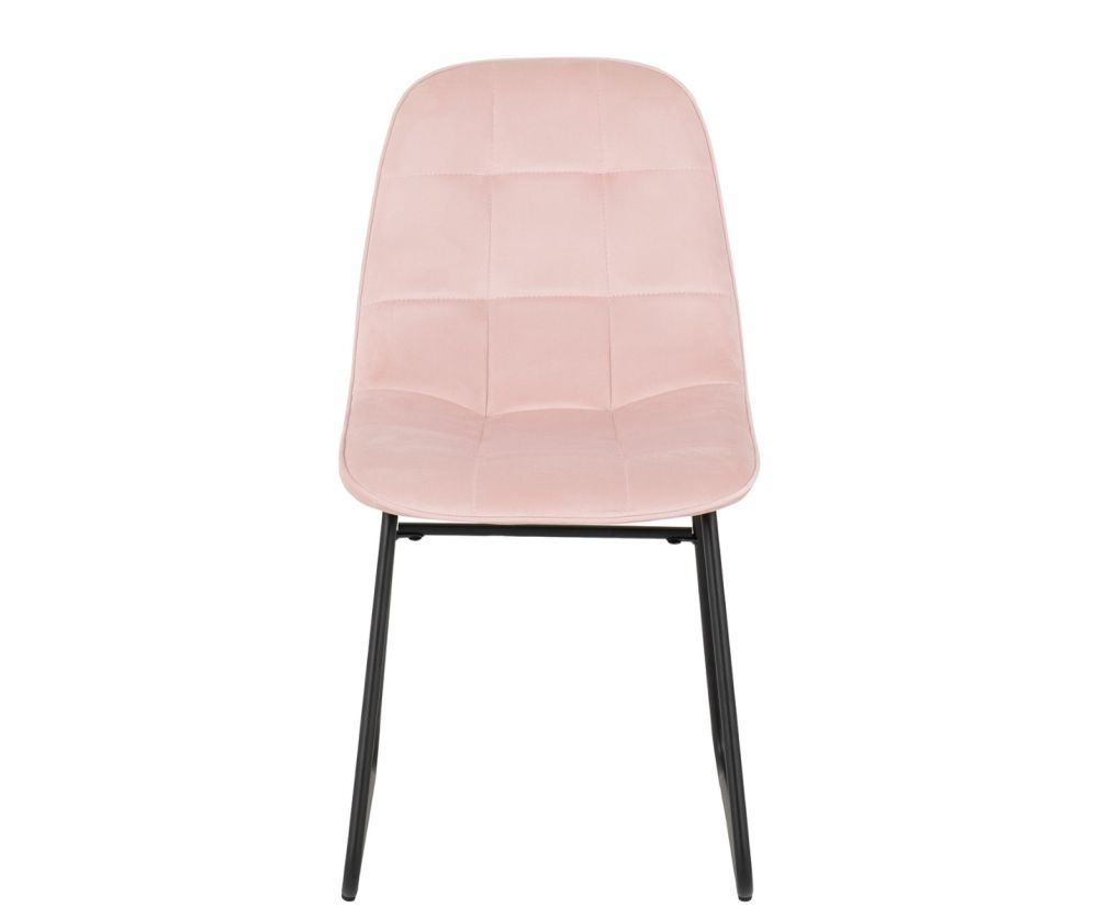  Seconique Furniture Avery Concrete Extending Dining Set with Baby Pink Velvet Lukas Chairs – Grey Oak Effect 