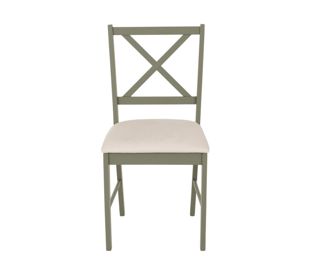 Seconique Furniture Balfour 1+4 Dining Set – Sage Green with Mink Microsuede Chairs & Oak Effect Table