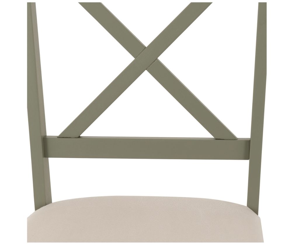Seconique Furniture Balfour 1+4 Dining Set – Sage Green with Mink Microsuede Chairs & Oak Effect Table