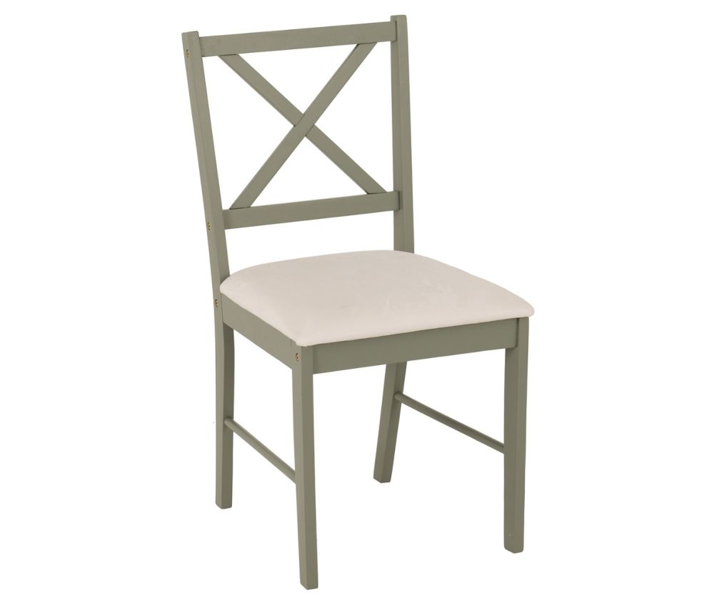 Seconique Furniture Balfour 1+4 Dining Set – Sage Green with Mink Microsuede Chairs & Oak Effect Table
