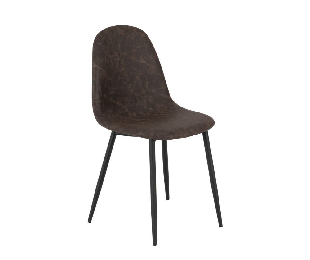 Seconique Furniture Hamilton Medium Oak Effect Large Dining Set with Athens Faux Leather Dining Chairs