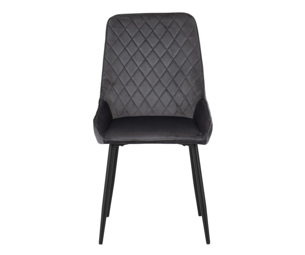 Seconique Furniture Hamilton Large Dining Set - Medium Oak Effect & Avery Emerald Grey Velvet X6 Dining Chairs