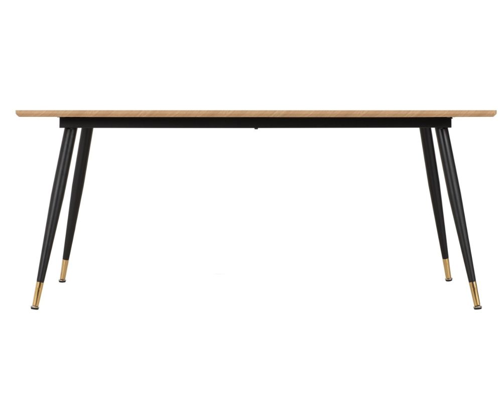 Seconique Furniture Hamilton Large Dining Set - Medium Oak Effect & Avery Emerald Grey Velvet X6 Dining Chairs