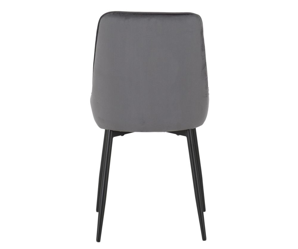 Seconique Furniture Hamilton Large Dining Set - Medium Oak Effect & Avery Emerald Grey Velvet X6 Dining Chairs