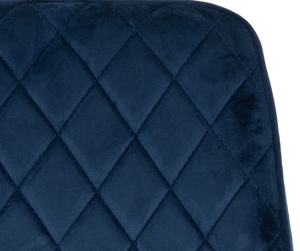  Seconique Furniture Hamilton Large Dining Set with Avery Sapphire Blue Velvet X6 Dining Chairs