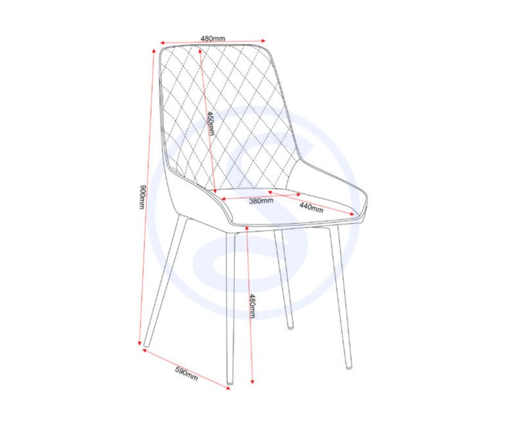  Seconique Furniture Hamilton Large Dining Set with Avery Sapphire Blue Velvet X6 Dining Chairs