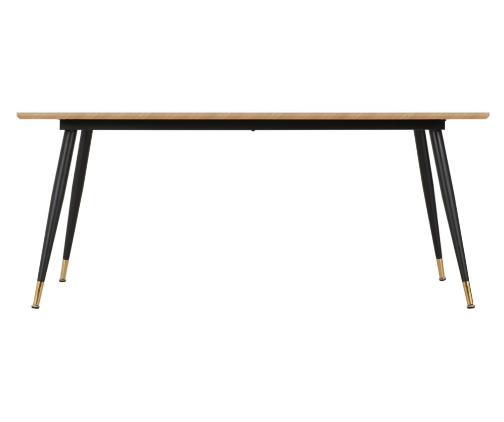 Seconique Furniture Hamilton Large Dining Set - Medium Oak Effect & Avery Emerald Green Velvet Dining Chairs