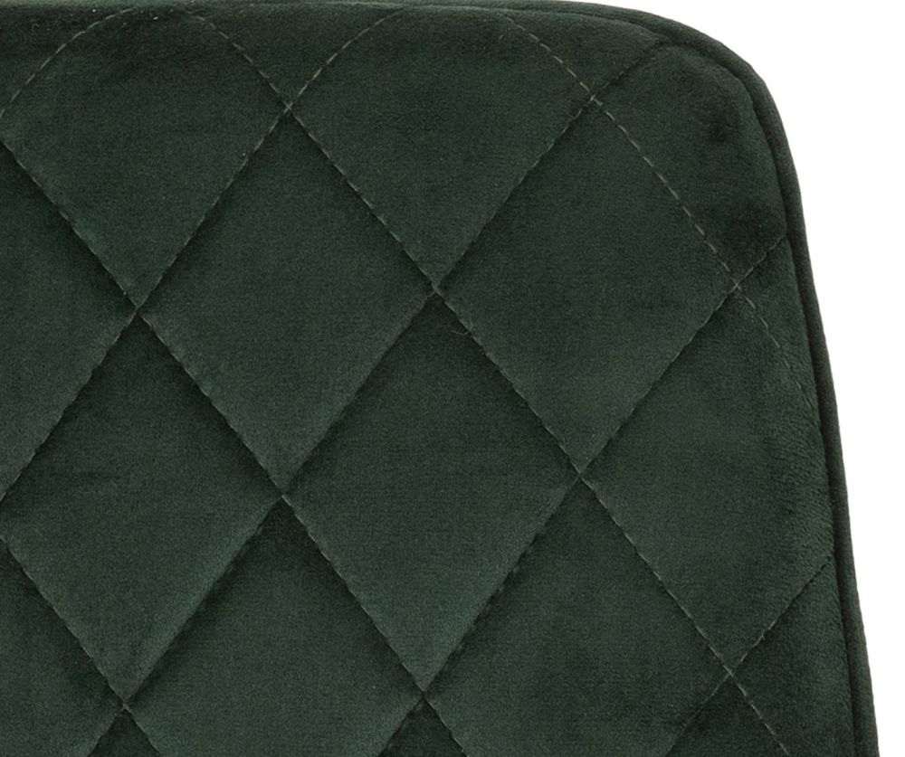Seconique Furniture Hamilton Large Dining Set - Medium Oak Effect & Avery Emerald Green Velvet Dining Chairs