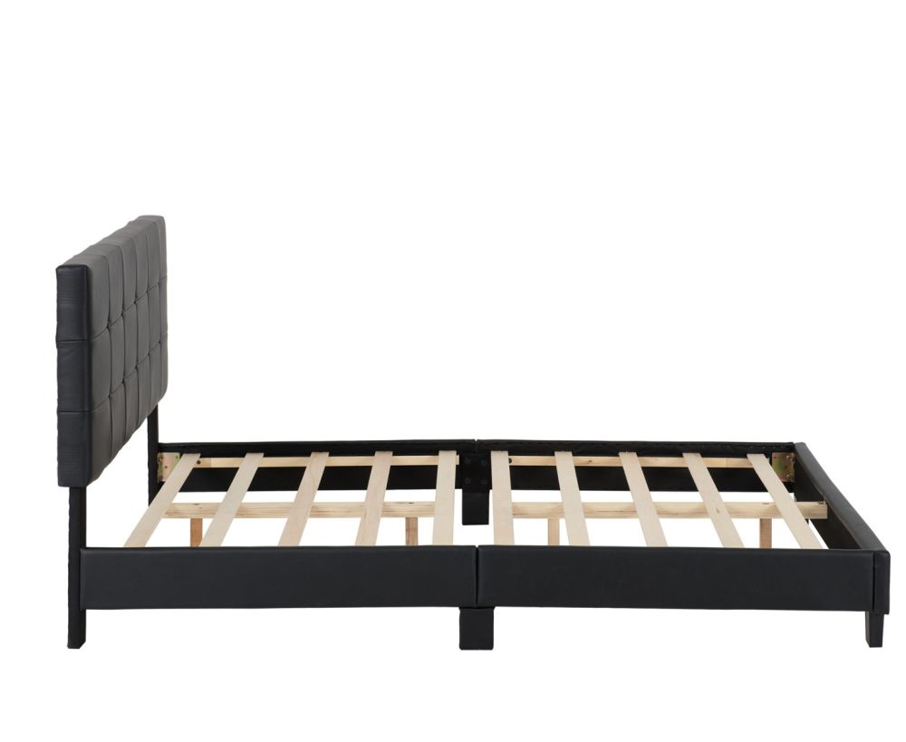 Seconique Furniture Arran Black Faux Leather Bed