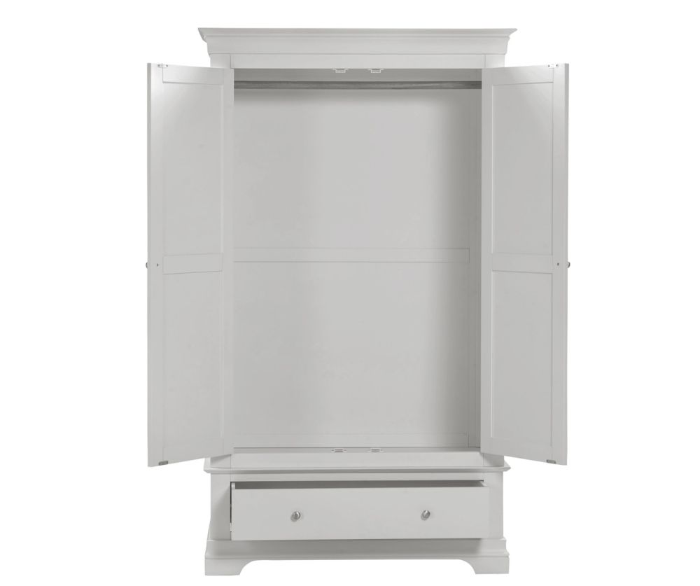 Seconique Furniture Bordeaux Pebble Grey 2 Door Wardrobe 