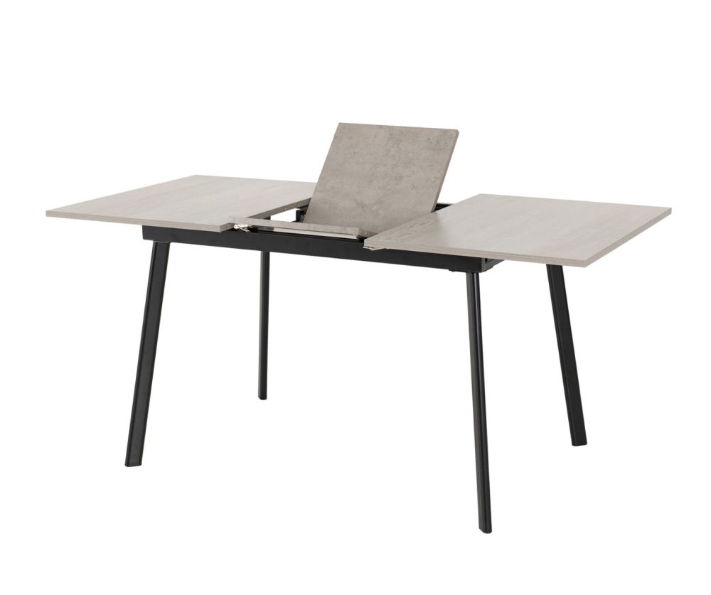  Seconique Furniture Avery Concrete Extending Dining Set with Baby Pink Velvet Lukas Chairs – Grey Oak Effect 