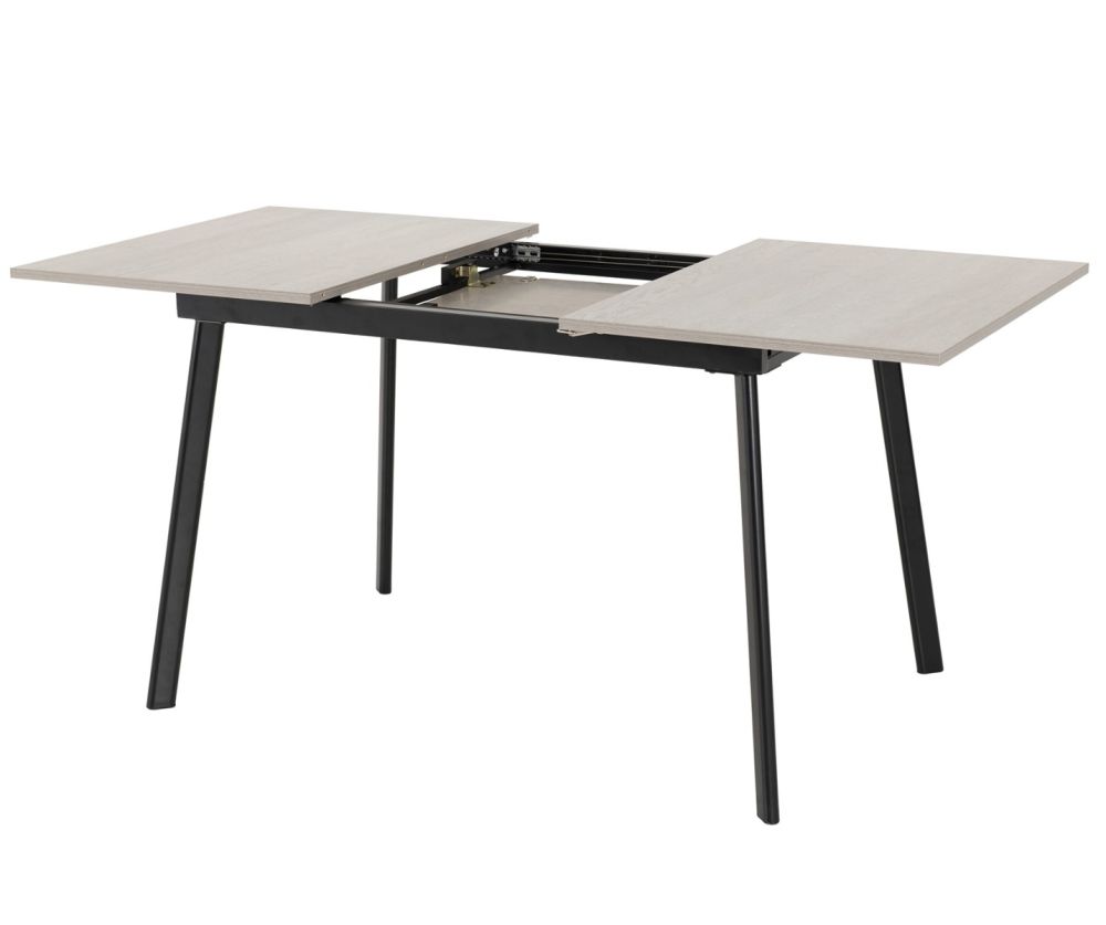  Seconique Furniture Avery Concrete Extending Dining Set with Baby Pink Velvet Lukas Chairs – Grey Oak Effect 