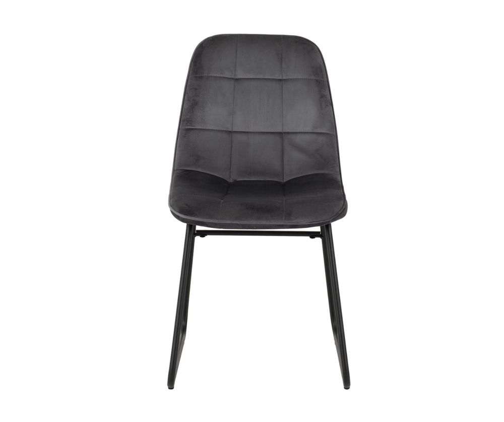  Seconique Furniture Quebec Wave Edge Dining Set with Grey Velvet Lukas Dining Chairs