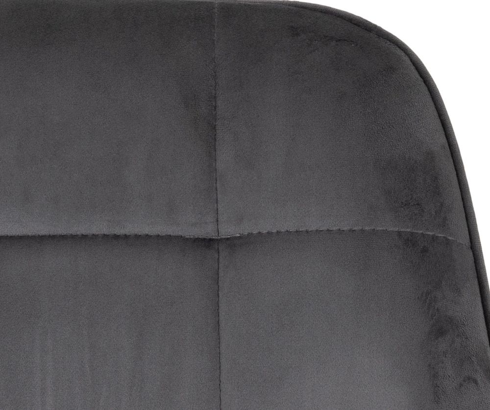  Seconique Furniture Quebec Wave Edge Dining Set with Grey Velvet Lukas Dining Chairs