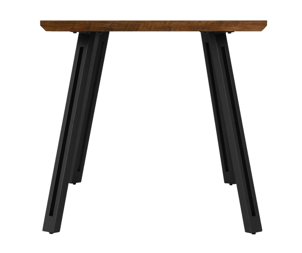  Seconique Furniture Quebec Wave Edge Medium Oak Effect & Black Dining Table Only 