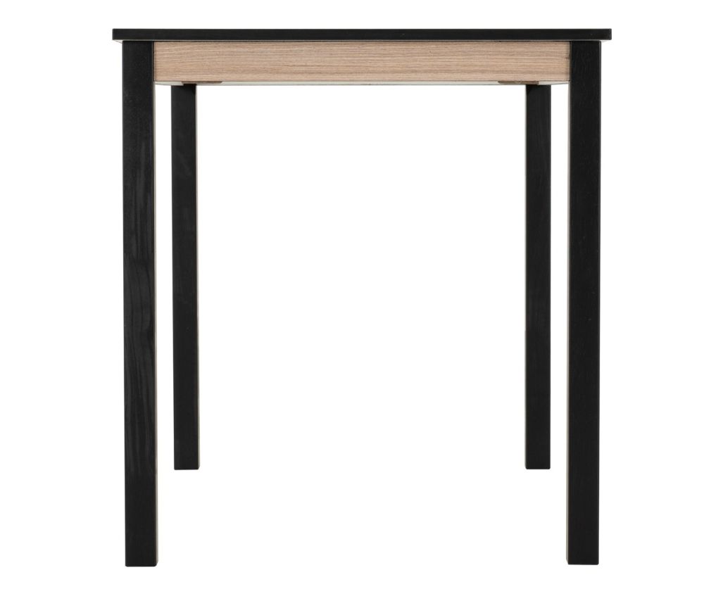  Seconique Furniture Radley Black & Oak Effect Dining Set –  with Oat Fabric Dining Chairs