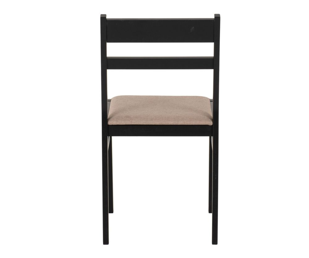  Seconique Furniture Radley Black & Oak Effect Dining Set –  with Oat Fabric Dining Chairs