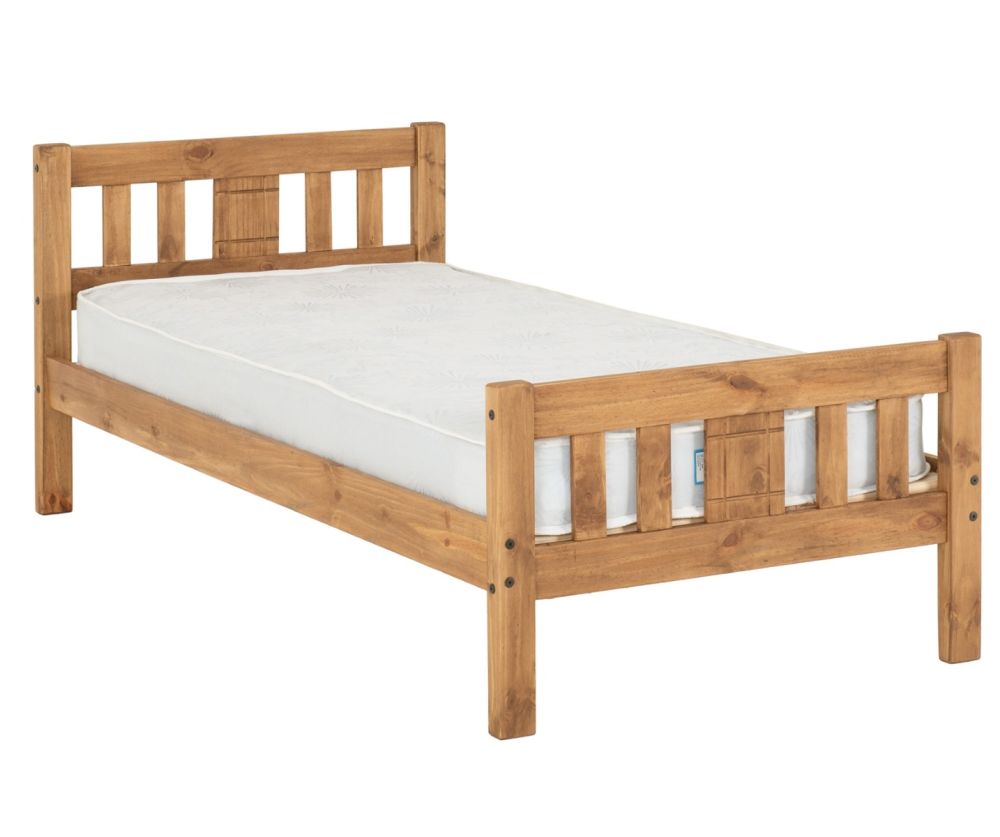  Seconique Furniture Rio Distressed Waxed Pine Bed Frame