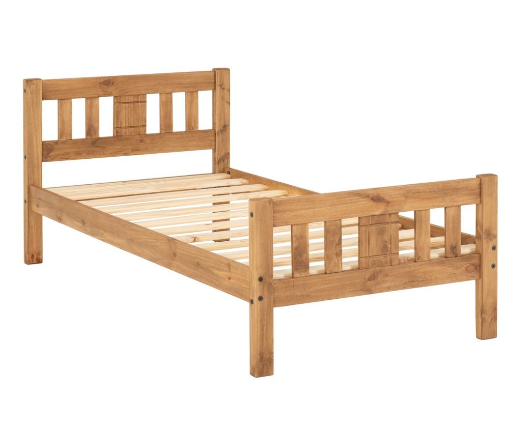  Seconique Furniture Rio Distressed Waxed Pine Bed Frame