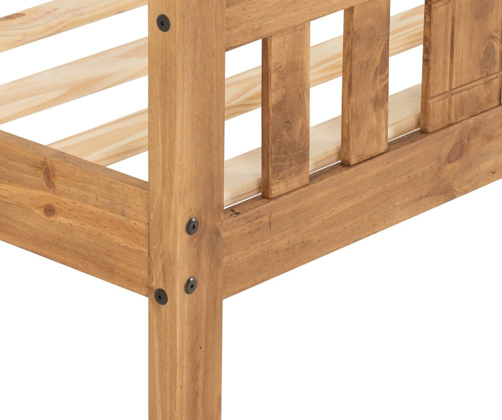  Seconique Furniture Rio Distressed Waxed Pine Bed Frame