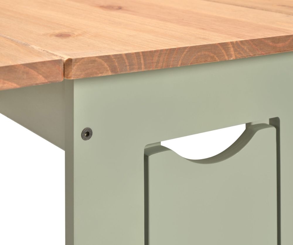  Seconique Furniture Santos Butterfly Dining Set – Green & Distressed Waxed Pine