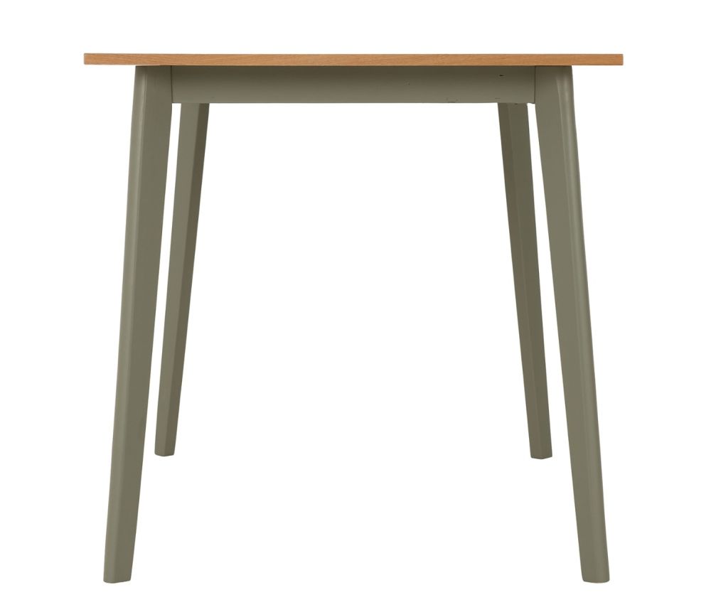 Seconique Furniture Balfour 1+4 Dining Set – Sage Green with Mink Microsuede Chairs & Oak Effect Table