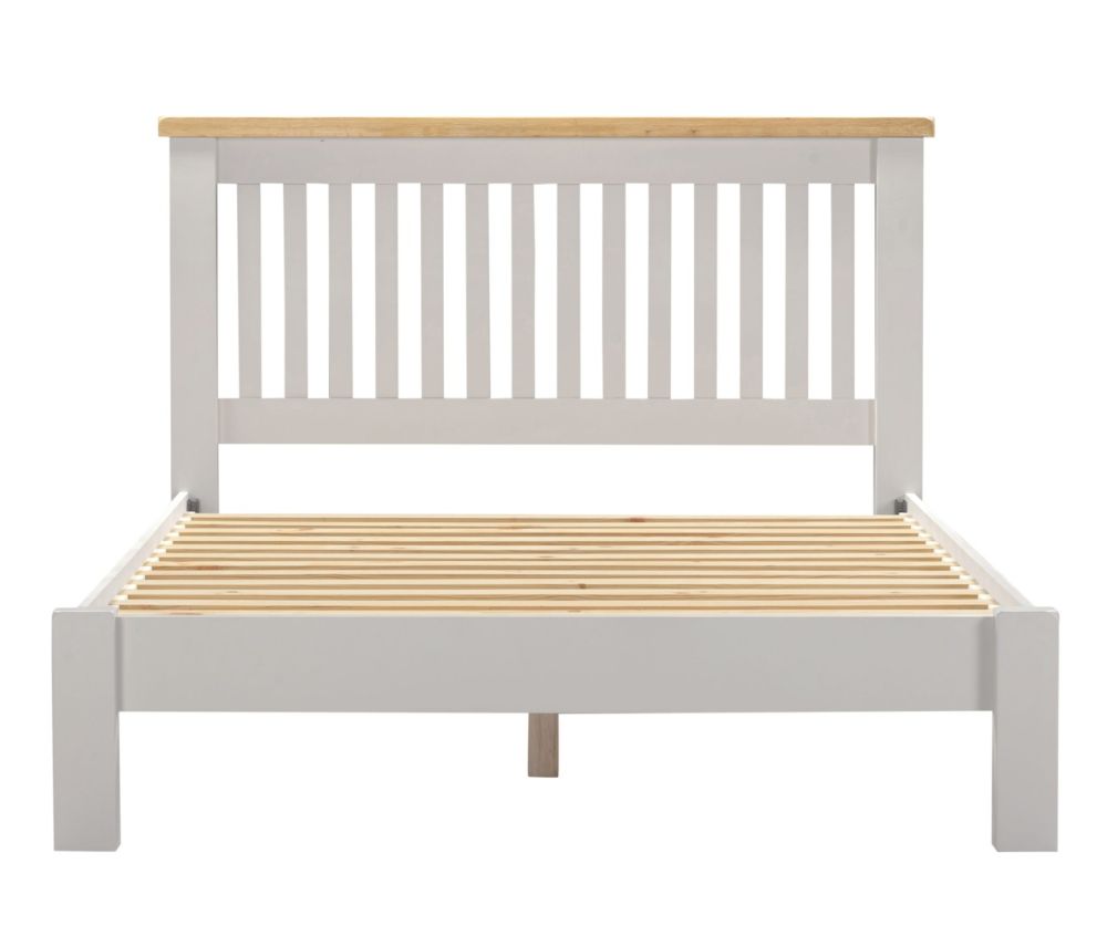  Seconique Furniture Windsor Pebble Grey and Oak Low Foot End Bed