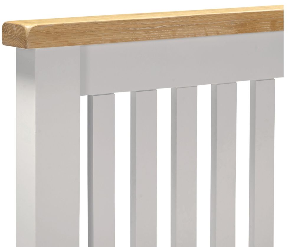  Seconique Furniture Windsor Pebble Grey and Oak Low Foot End Bed