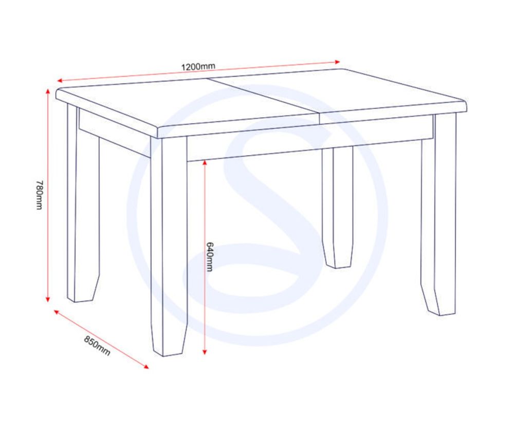  Seconique Furniture Windsor Ivory and Oak Extending Dining Table