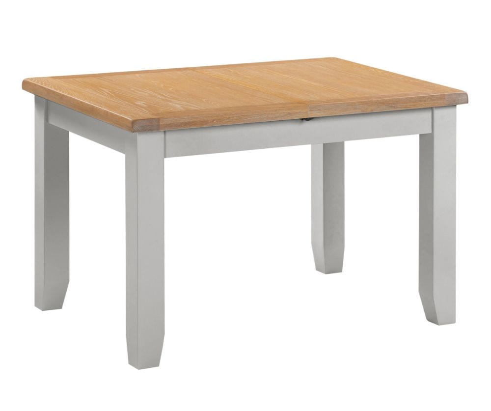 Seconique Furniture Windsor Pebble Grey and Oak Extending Dining Table