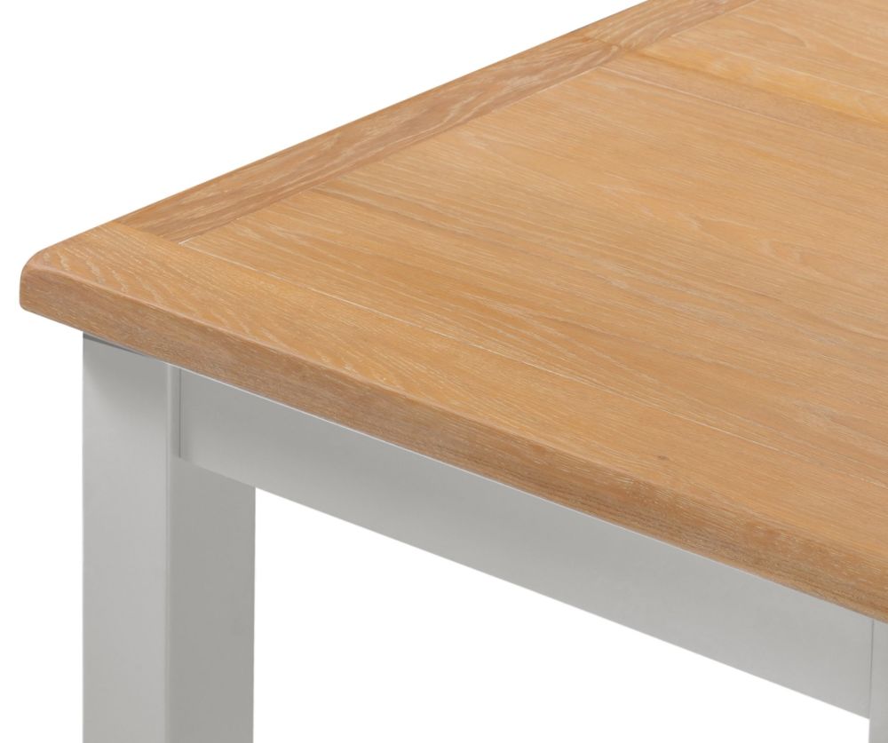 Seconique Furniture Windsor Pebble Grey and Oak Extending Dining Table