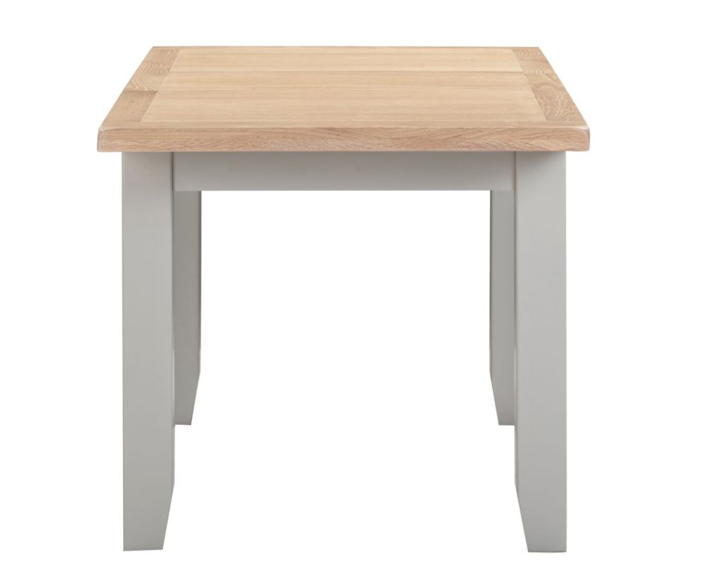 Seconique Furniture Windsor Pebble Grey and Oak Extending Dining Table