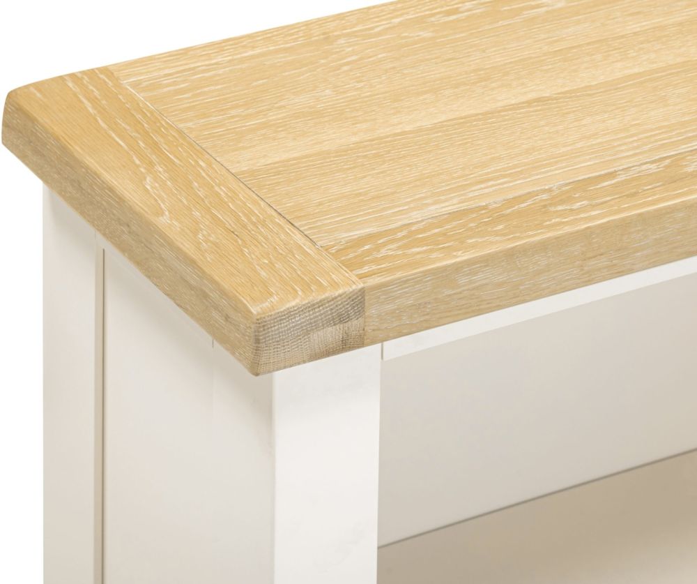 Seconique Furniture Windsor Ivory & Oak Low Bookcase