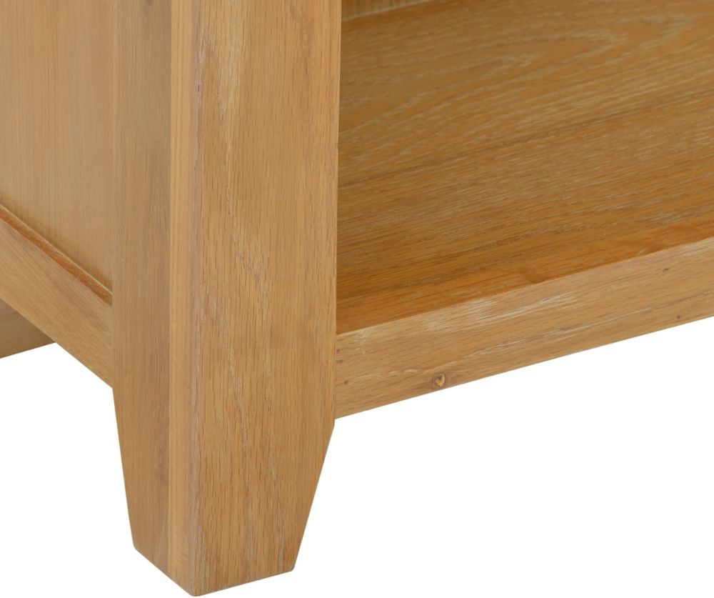 Seconique Furniture Windsor Natural Oak Low Bookcase