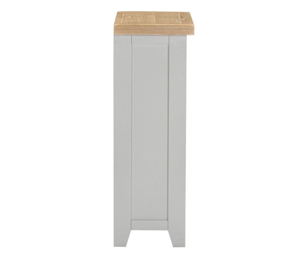  Seconique Furniture Windsor Pebble Grey and Oak Low Bookcase