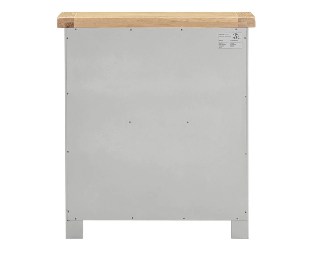  Seconique Furniture Windsor Pebble Grey and Oak Low Bookcase