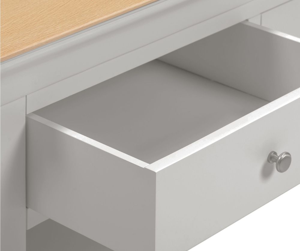 Seconique Furniture Bordeaux Pebble Grey and Oak 2 Drawer Coffee Table