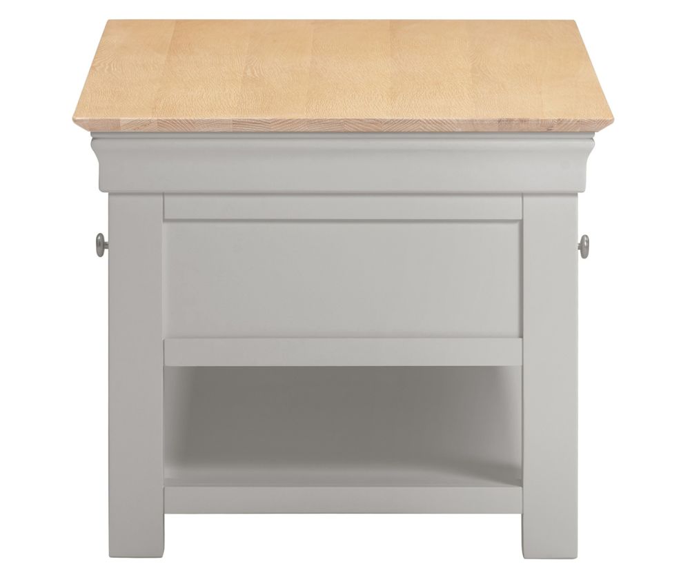Seconique Furniture Bordeaux Pebble Grey and Oak 2 Drawer Coffee Table