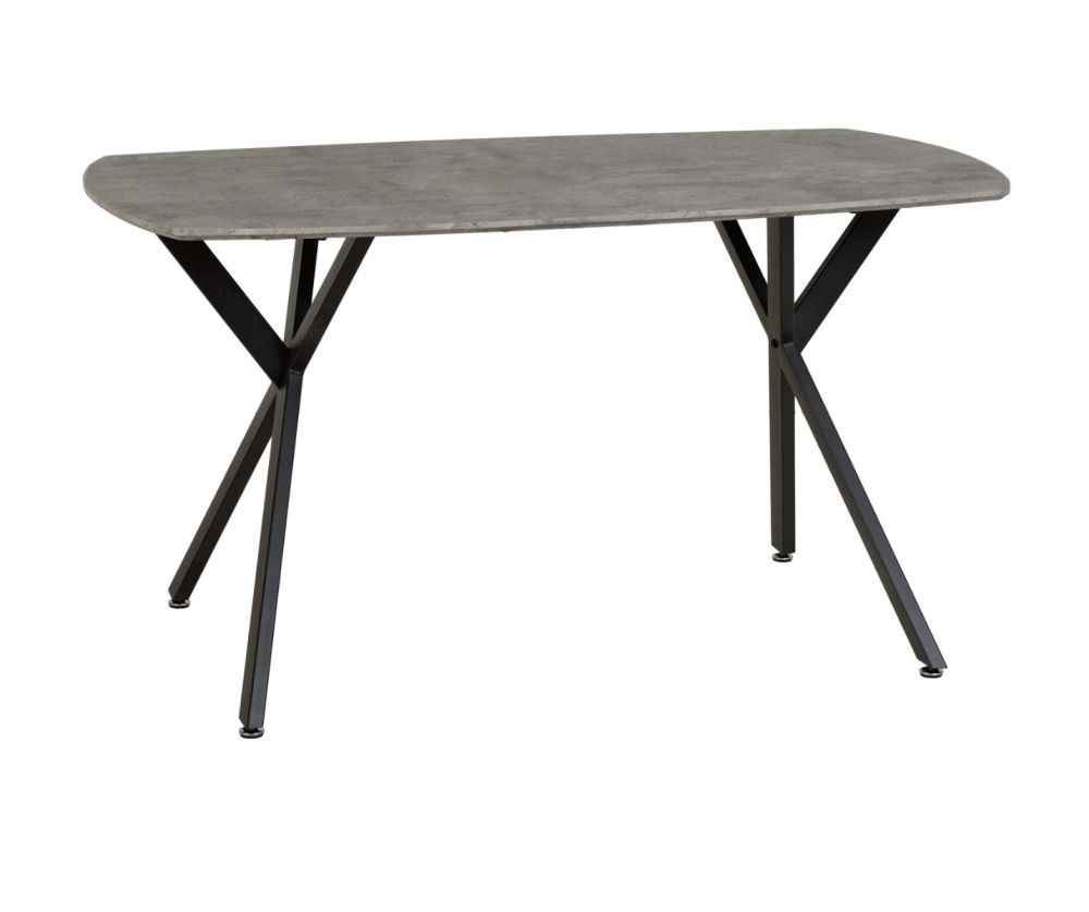 Seconique Furniture Athens Concrete Effect Rectangular Dining Set with Lukas Chairs – Black &  Baby Pink Velvet