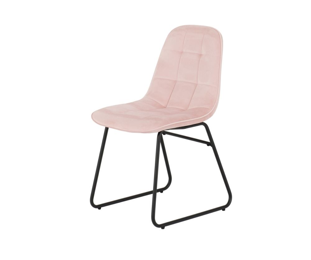Seconique Furniture Athens Concrete Effect Rectangular Dining Set with Lukas Chairs – Black &  Baby Pink Velvet