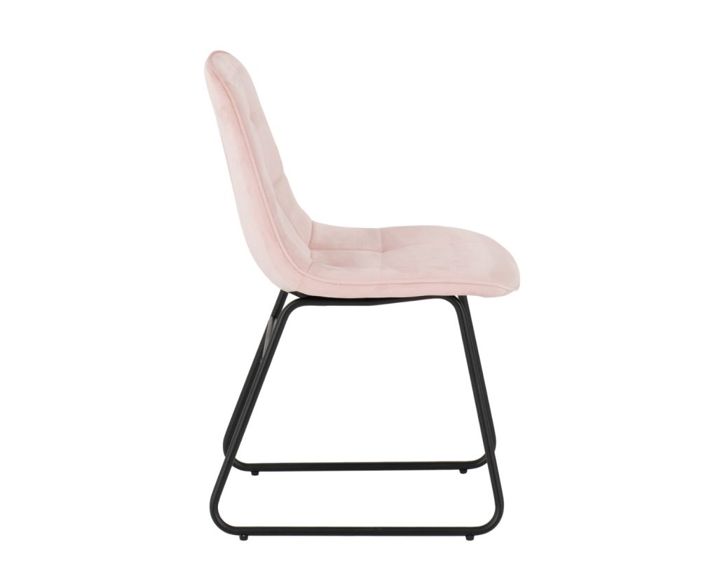Seconique Furniture Athens Concrete Effect Rectangular Dining Set with Lukas Chairs – Black &  Baby Pink Velvet