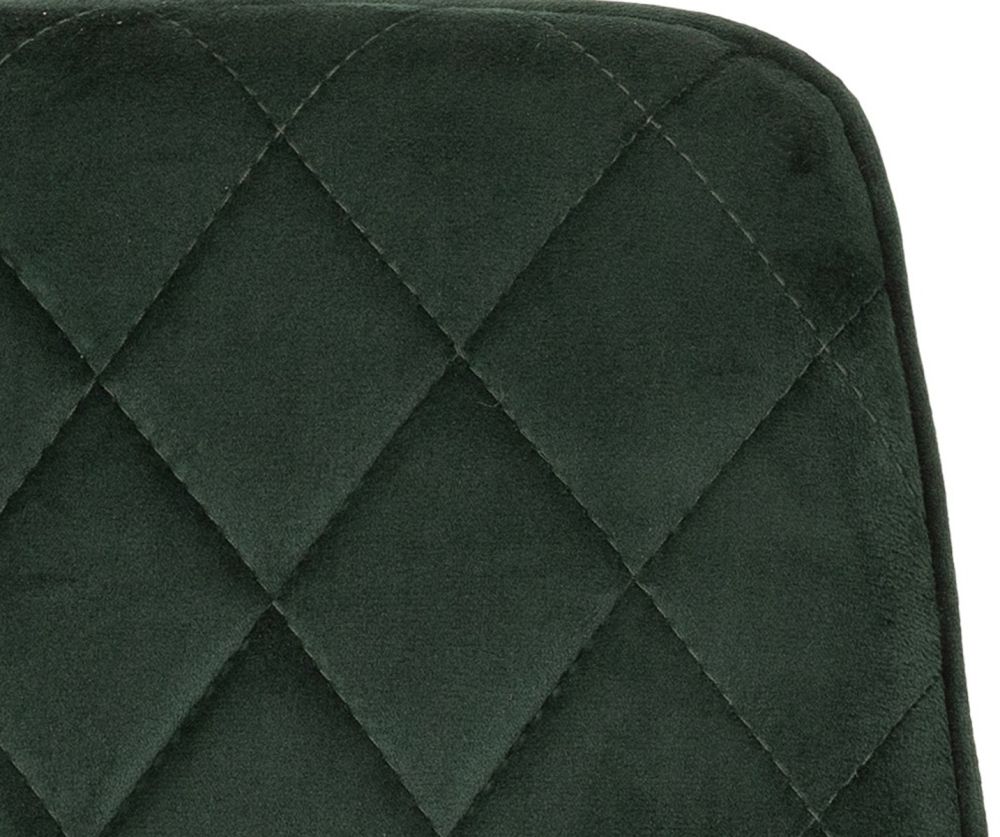 Seconique Furniture Athens Concrete Effect Rectangular Dining Set with Avery Chairs –  Black & Emerald Green Velvet