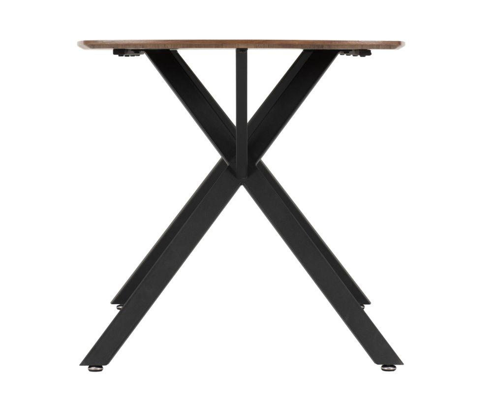 Seconique Furniture Athens Medium Oak Effect Rectangular Dining Set with Lukas Chairs –  Black & Baby Pink Velvet