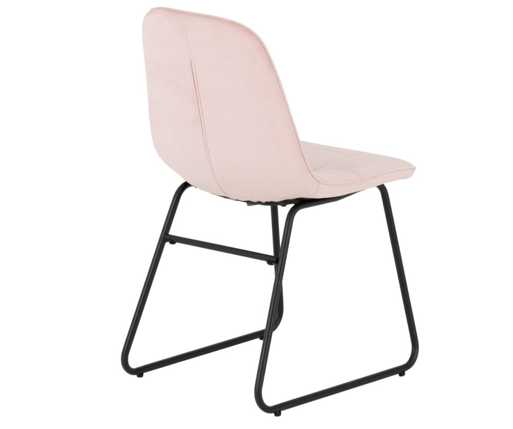 Seconique Furniture Athens Medium Oak Effect Rectangular Dining Set with Lukas Chairs –  Black & Baby Pink Velvet