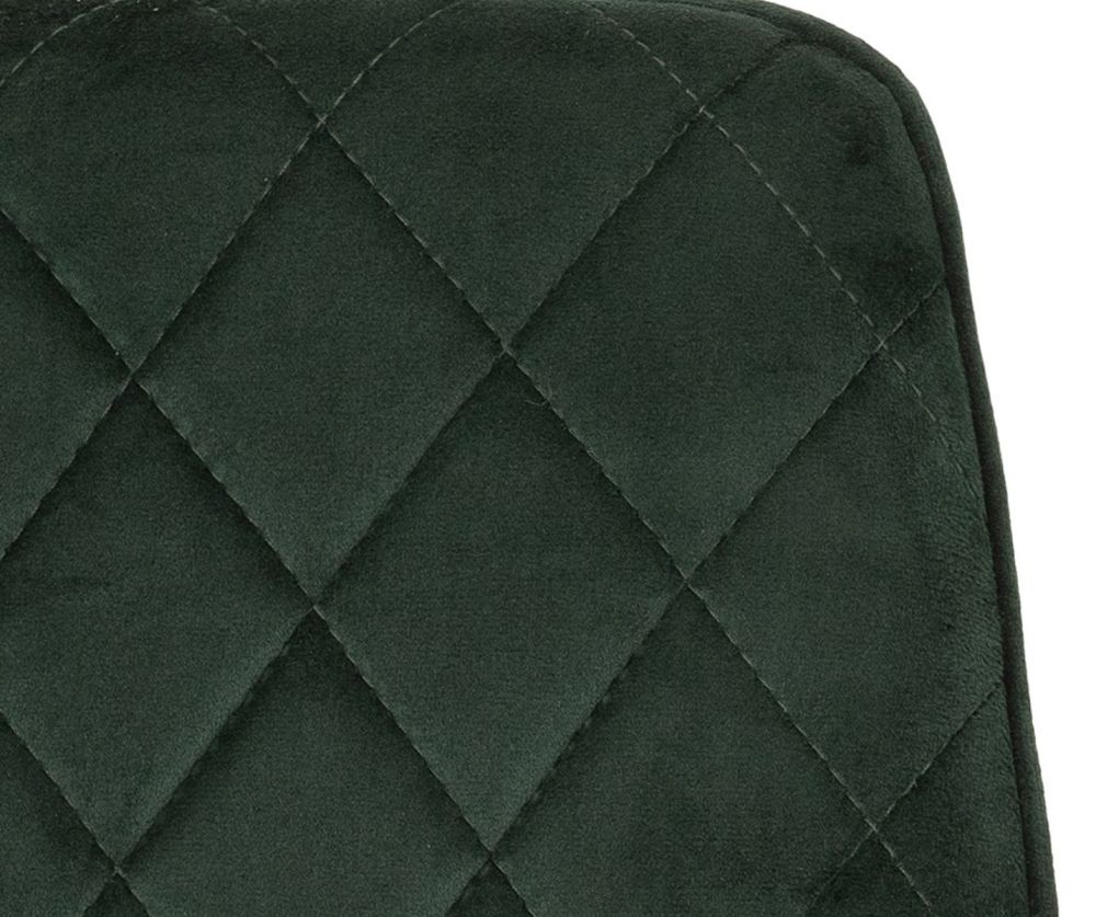 Seconique Furniture Athens Concrete Effect Round Dining Set with Avery Chairs –  Emerald Green Velvet 