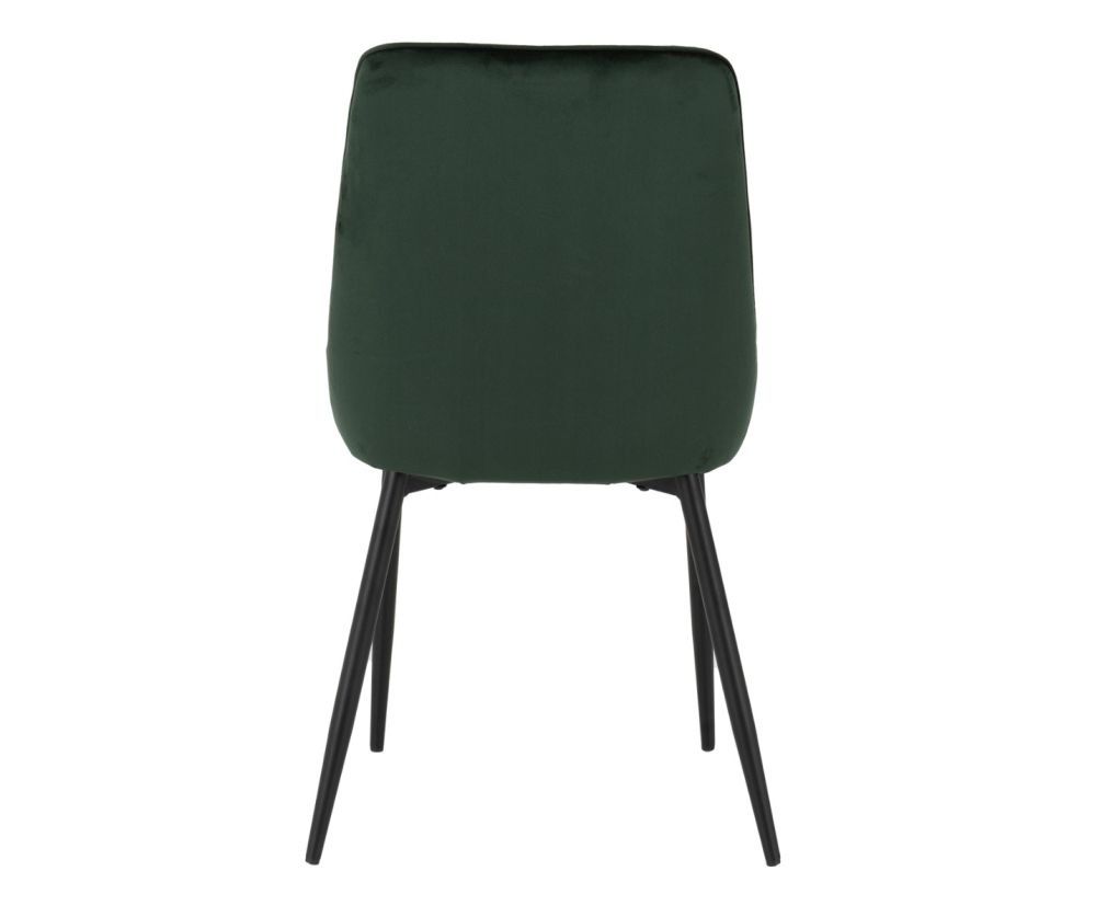 Seconique Furniture Athens Concrete Effect Round Dining Set with Avery Chairs –  Emerald Green Velvet 