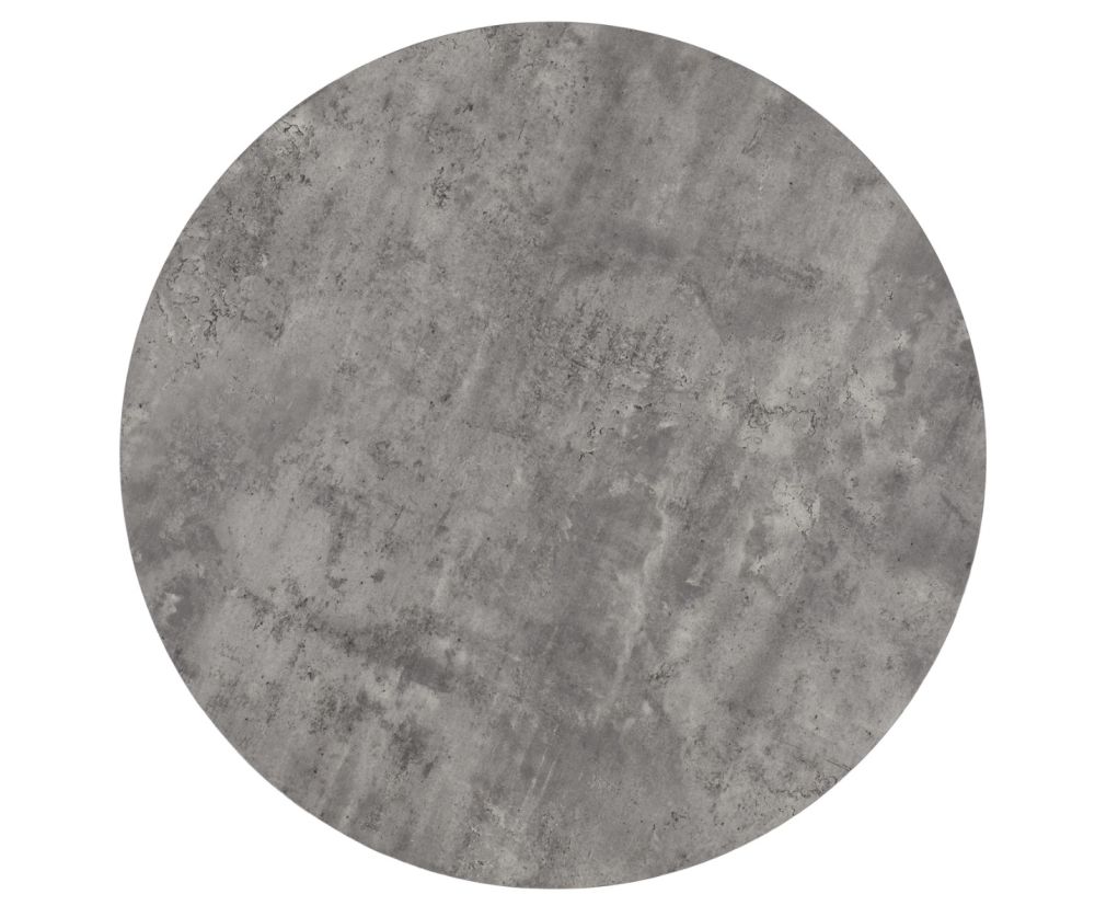 Seconique Furniture Athens Concrete Effect Round Dining Set with Avery Velvet Chairs – Black Legs