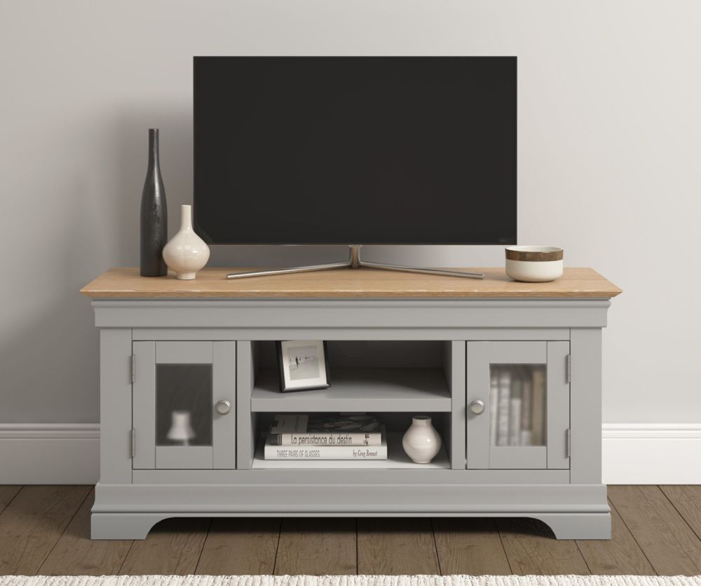 Seconique Furniture Bordeaux Small TV Stand – Pebble Grey 